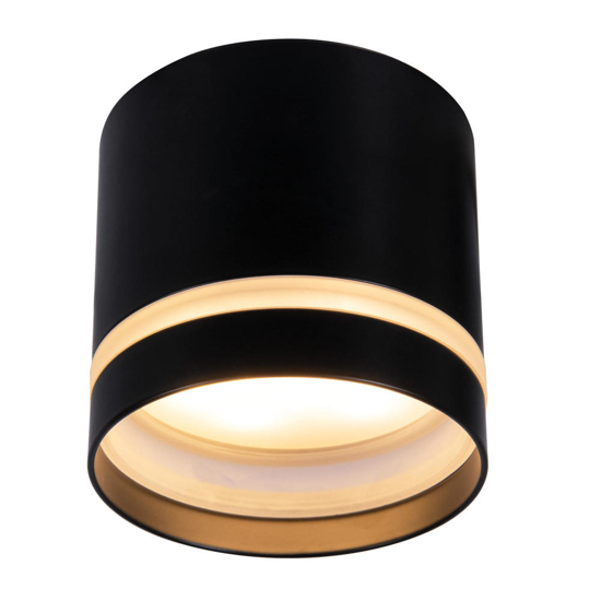 Faretto nero cilindro gx53 da soffitto