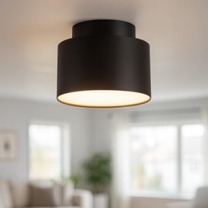 Faretto nero rotondo led 16w 3000k da soffitto moderno