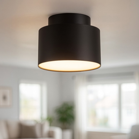 Faretto nero rotondo led 16w 3000k da soffitto moderno Faretto nero rotondo led 16w 3000k da soffitto moderno