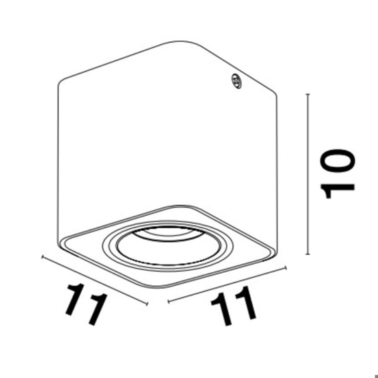 Faretto cubo nero oro orientabile da soffitto