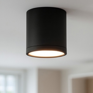 Faretto da soffitto led 7w 3000k cilindro nero