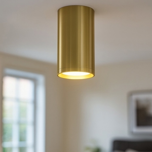Maytoni focus faretto da soffitto cilindro oro brunito