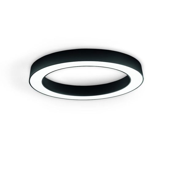 Ondaluce globus plafoniera moderna 80cm nera led dimmerabile 80cm