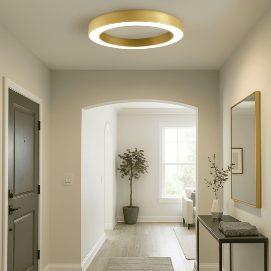Globus ondaluce plafoniera led 40w moderna oro 60cm rotonda
