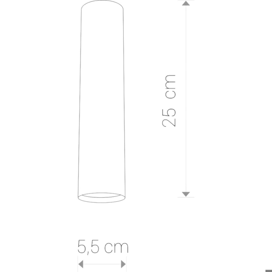 Faretto cilindro da soffitto antracite fp