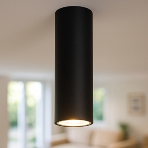 Faretto led cilindro da soffitto nero 