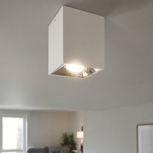 Isyluce faretto bianco squadrato cromo fp