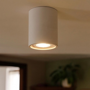 Faretto da soffitto cilindro bianco in gesso isyluce