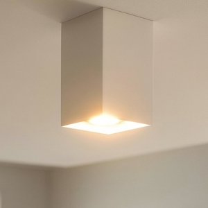 Faretto cubo da soffitto gesso bianco isyluce