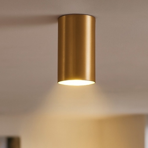 Faretto da soffitto cilindro oro satinato