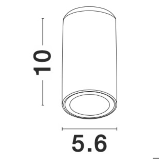 Faretto cilindro bianco sporgente da soffitto Faretto cilindro bianco sporgente da soffitto