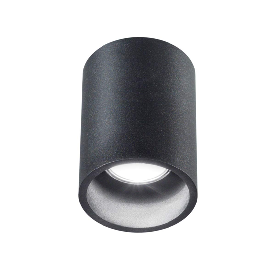 Faretto da soffitto nero cilindro