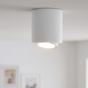 Faretto da soffitto orientabile cilindro bianco gea luce