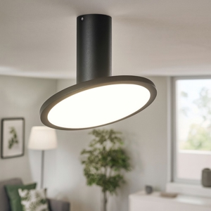 Visualizza i dettagli per Faretto da soffitto led 18w 3000k 1600 lumen disco orientabile nero Faretto da soffitto led 18w 3000k 1600 lumen disco orientabile nero