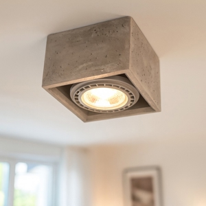 Faretto cubo da soffitto in cemento quadrata