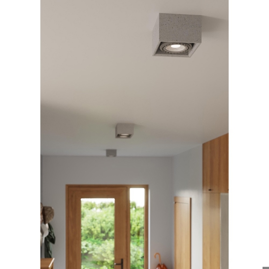 Faretto cubo da soffitto in cemento quadrata