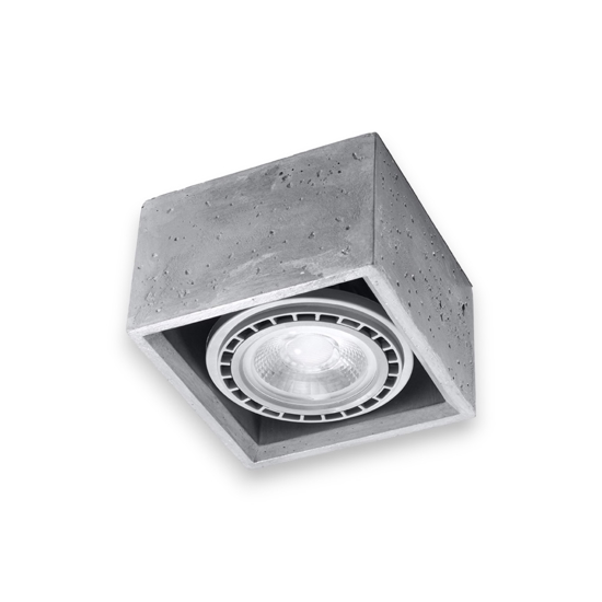 Faretto cubo da soffitto in cemento quadrata