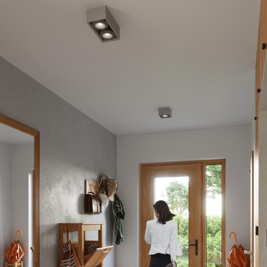Faretto cubo da soffitto in cemento quadrata