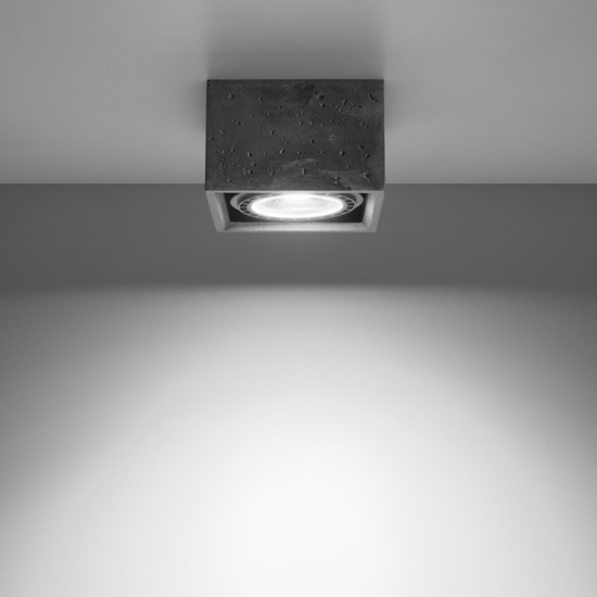 Faretto cubo da soffitto in cemento quadrata