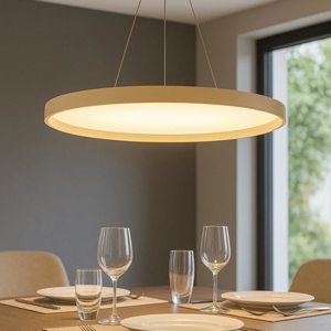 Visualizza i dettagli per Lampadario per tavolo cucina moderna rotondo sabbia led 25w cct top light plana Lampadario per tavolo cucina moderna rotondo sabbia led 25w cct top light plana