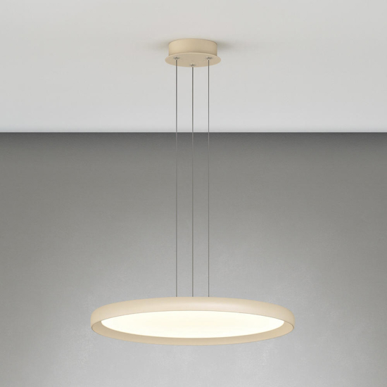 Lampadario per tavolo cucina moderna rotondo sabbia led 25w cct top light plana