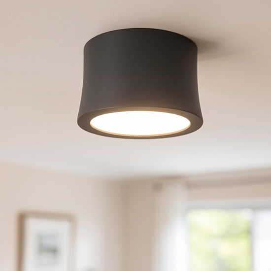 Faretto da soffitto nero rotondo led 7w 3000k Faretto da soffitto nero rotondo led 7w 3000k