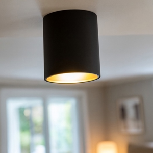 Faretto bicolore da soffitto nero oro