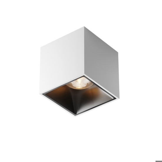 Faretto da soffitto maytoni alfa cubo led 12w 3000k bianco nero Faretto da soffitto maytoni alfa cubo led 12w 3000k bianco nero