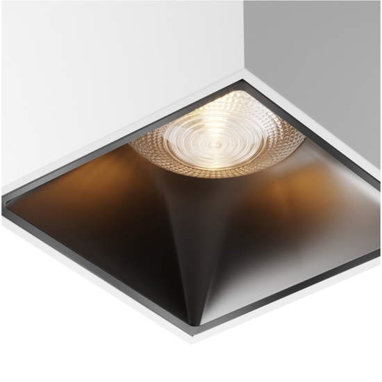 Faretto da soffitto maytoni alfa cubo led 12w 3000k bianco nero Faretto da soffitto maytoni alfa cubo led 12w 3000k bianco nero