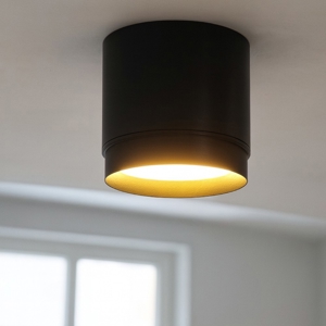 Faretto da soffitto cilindro nero maytoni polar