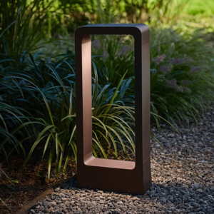 Ondaluce nature lampioncino da giardino corten 40cm led 4000k ip65
