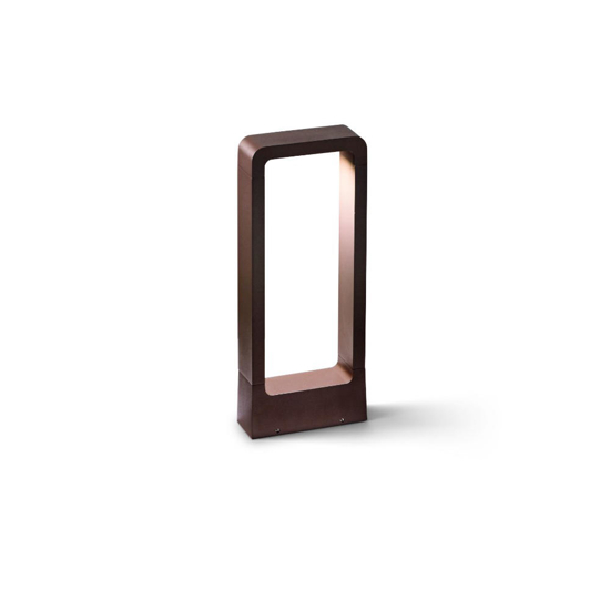 Ondaluce nature lampioncino da giardino corten 40cm led 4000k ip65