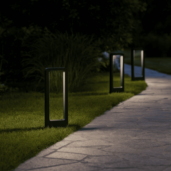 Nature ondaluce lampione basso h40 cm da esterno giardino nero 4000k ip65