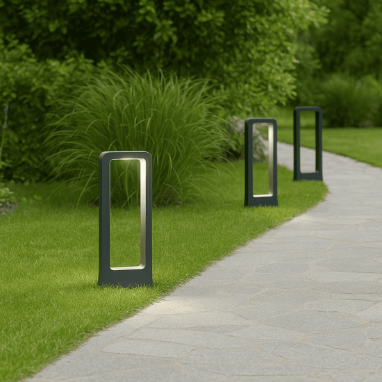 Nature ondaluce lampione basso h40 cm da esterno giardino nero 4000k ip65