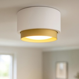 Faretto da soffitto cilindro bianco oro sforzin syme