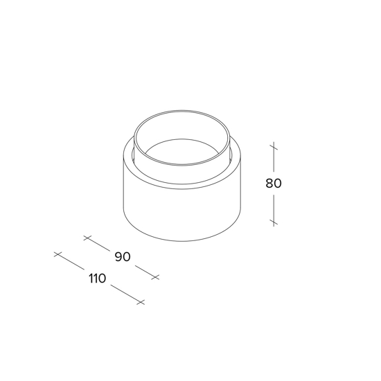 Faretto da soffitto cilindro bianco oro sforzin syme Faretto da soffitto cilindro bianco oro sforzin syme