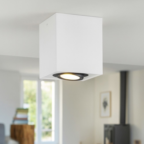 Faretto da soffitto quadrato bianco