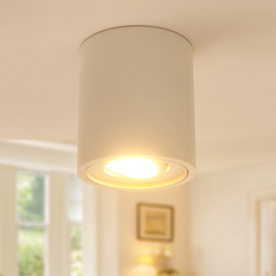 Pl polka ondaluce faretto in gesso cilindro orientabile gu10 Pl polka ondaluce faretto in gesso cilindro orientabile gu10