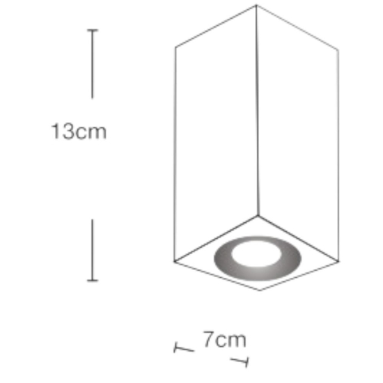 Faretto da soffitto di gesso bianco oro squadrato Faretto da soffitto di gesso bianco oro squadrato