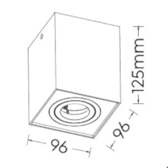 Faretto da soffitto squadrato nero orientabile Faretto da soffitto squadrato nero orientabile