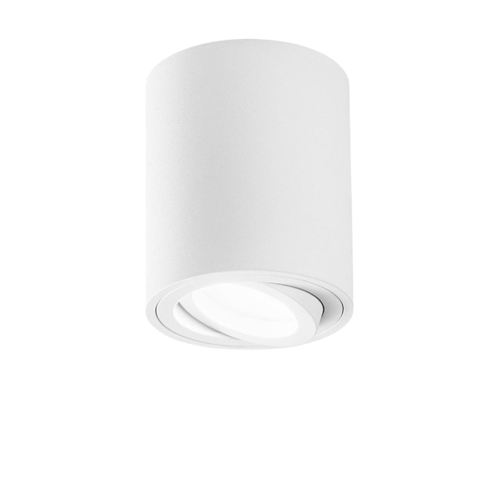 Faretto cilindro da soffitto bianco orientabile