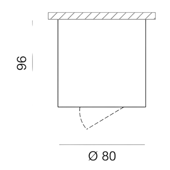 Faretto cilindro da soffitto bianco orientabile