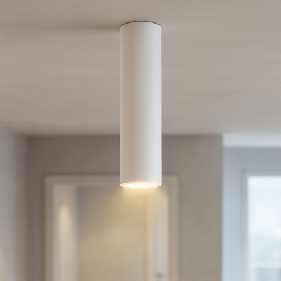 Faretto da soffitto cilindro bianco linea light birba h30 cm Faretto da soffitto cilindro bianco linea light birba h30 cm