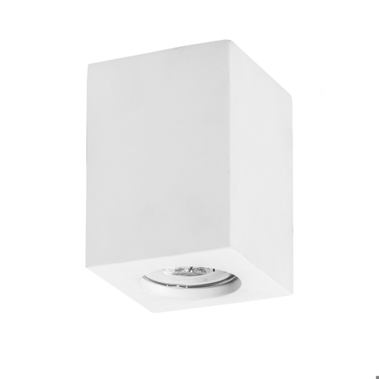 Faretto da cucina gu10 cubo di gesso bianco per interni