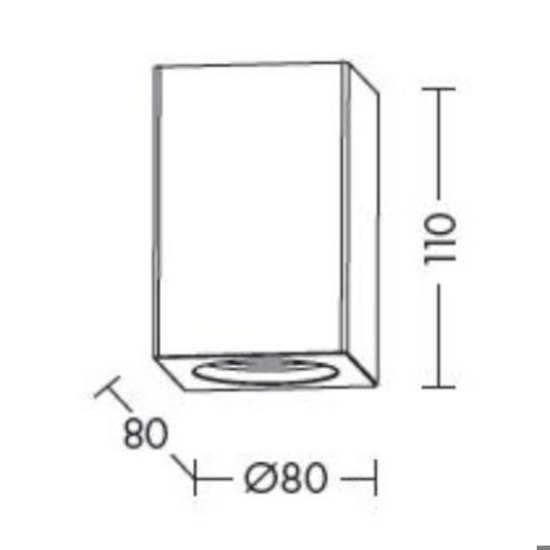 Faretto da cucina gu10 cubo di gesso bianco per interni