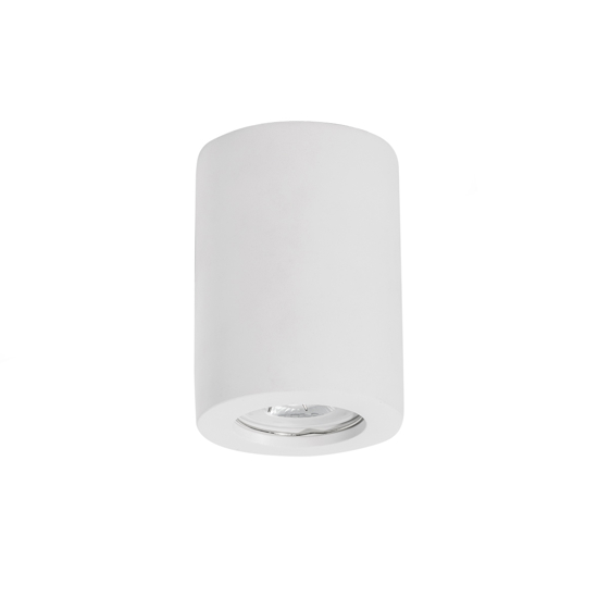Faretto per cucina in gesso bianco cilindro
