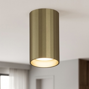 Faretto da soffitto crilindrico oro ottone