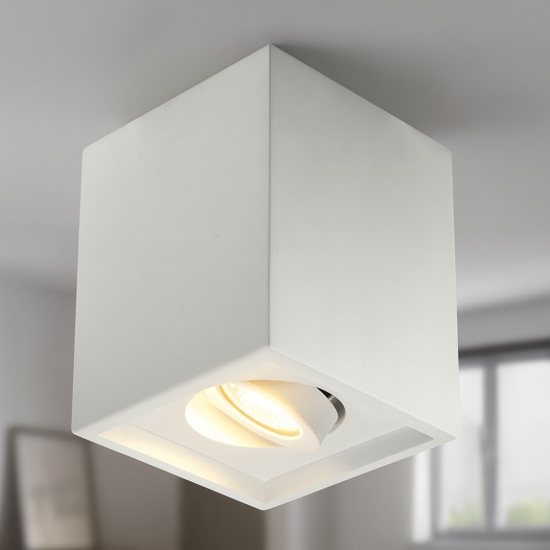 Ondaluce pl sirta faretto in gesso quadrato orientabile bianco Ondaluce pl sirta faretto in gesso quadrato orientabile bianco