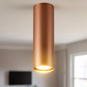 Faretto da soffitto colore rame cilindro
