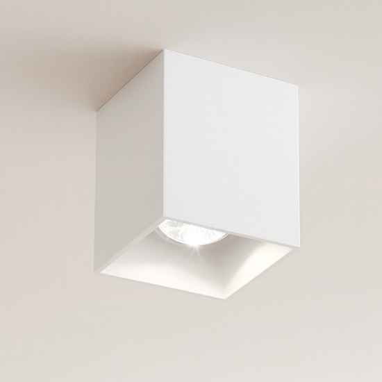 Faretto da soffitto cubo bianco per interno